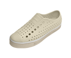 Angled view of a Native Shoes Jefferson Arc Wanderfoam | Bone White / Fog Beige Footwear in Bone White / Fog Beige
