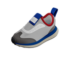 Angled view of a Native Shoes Kids Robbie Dash Kids | Hyams Grey / Tapioca Uv / Jiffy Black Footwear in Hyams Grey / Tapioca Uv / Jiffy Black
