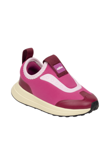 Bottom view of a Native Shoes Kids Robbie Dash Kids | Smbpnk/Tapoffwht/Jfyblk Footwear in Smbpnk/Tapoffwht/Jfyblk