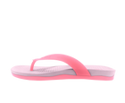 Side view of a Native Shoes Adults Paolo Wanderfoam Footwear in Barely Pink / Flamingo Pink