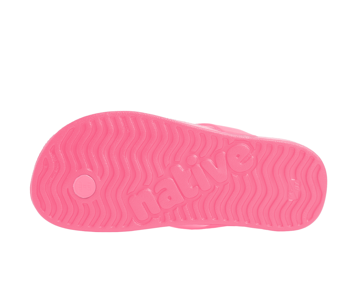 Bottom view of a Native Shoes Paolo Wanderfoam | Barely Pink / Flamingo Pink Footwear in Barely Pink / Flamingo Pink