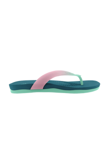 Side view of a Native Shoes Adults Paolo Wanderfoam Ombre Footwear in Faded Glory Blue / Fresco Green / Fresco Ombre