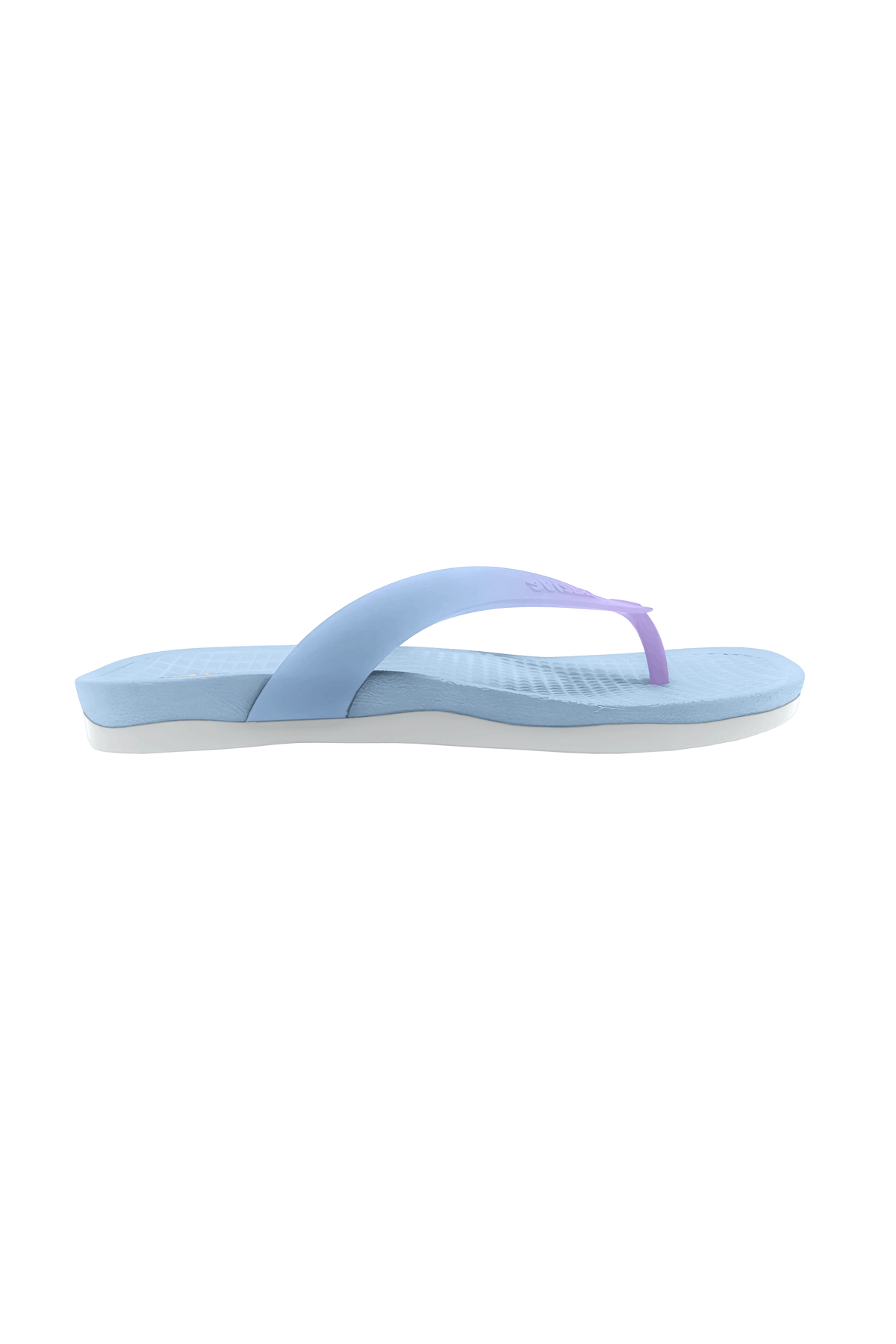 Side view of a Native Shoes Adults Paolo Wanderfoam Ombre Footwear in Skyway Blue / Dawn Blue / Twirling Ombre