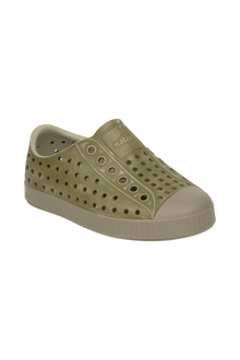 Bottom view of a Native Shoes Kids Jefferson Stonewash Kids | Elmgr/Vetgry/Rkiestnwshed Footwear in Elmgr/Vetgry/Rkiestnwshed