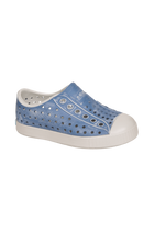 Bottom view of a Native Shoes Kids Jefferson Stonewash Kids | Dawn Blue / Dawn Blue / Oasis Brushed Footwear in Dawn Blue / Dawn Blue / Oasis Brushed