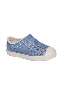Bottom view of a Native Shoes Kids Jefferson Stonewash Kids | Dawn Blue / Dawn Blue / Oasis Brushed Footwear in Dawn Blue / Dawn Blue / Oasis Brushed
