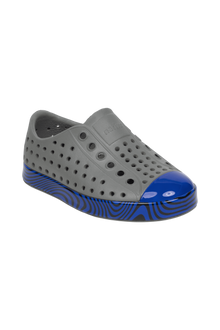 Bottom view of a Native Shoes Kids Jefferson Wrp Kids | Satgry/Uvswirl Footwear in Satgry/Uvswirl
