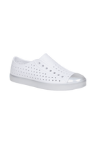 Bottom view of a Native Shoes Jefferson Wanderfoam Wrp | Shlwht/Holo Footwear in Shlwht/Holo