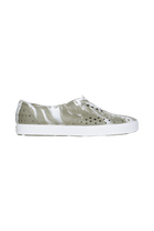 Side view of a Native Shoes Adults Miller Wanderfoam Marbled Footwear in Vetshlmarble/Shlwht